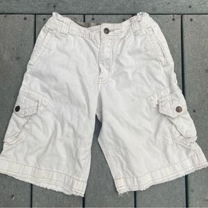 Arizona Jean Co Boys Khaki Cargo Shorts Size 14 Inseam 10” Baggy